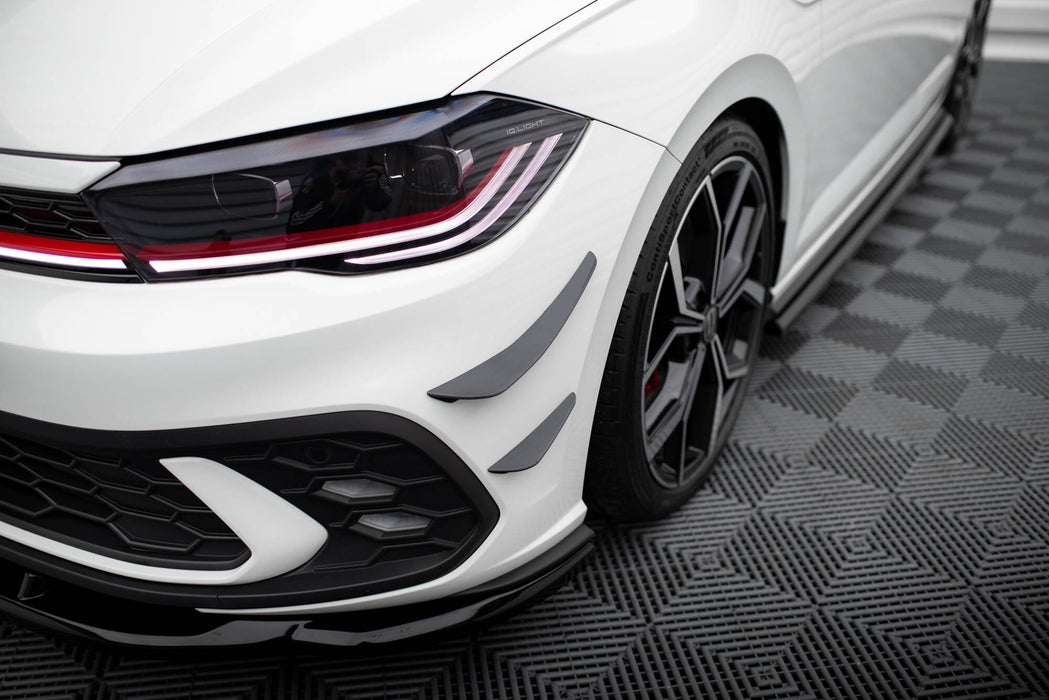 Maxton Design Front Bumper Wings (Canards) Volkswagen Polo GTI Mk6 Facelift
