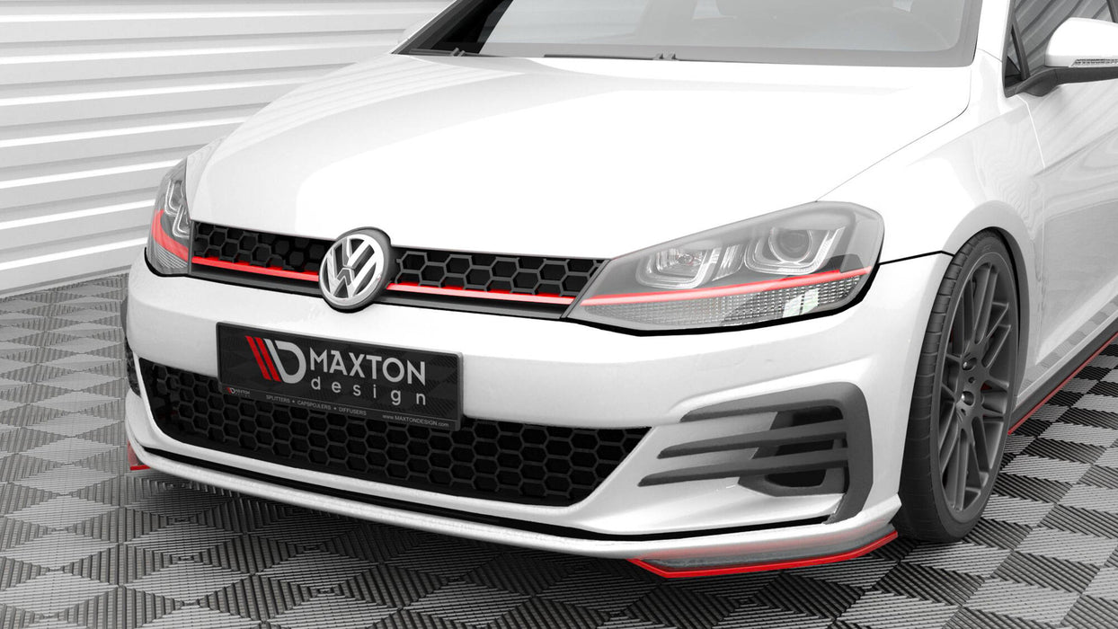 Maxton Design Front Side Splitters Volkswagen Golf GTI Mk7 Facelift