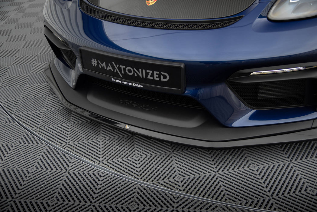 Maxton Design Front Splitter for Porsche 718 Cayman GT4 RS 982c