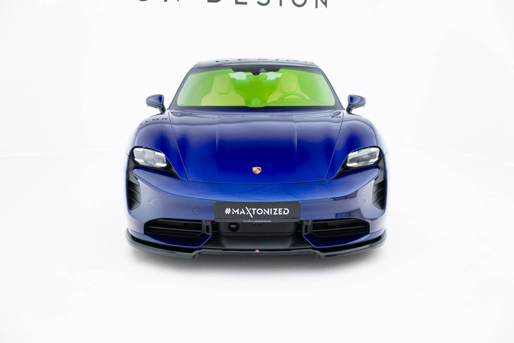 Maxton Design Front Splitter Porsche Taycan Turbo S Mk1