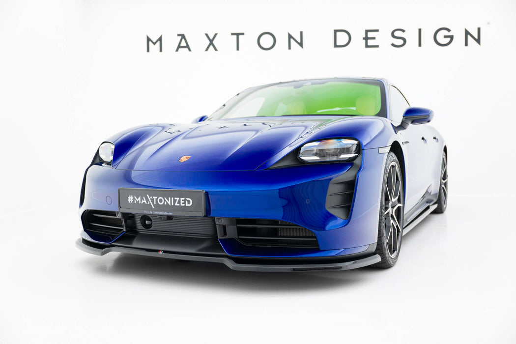 Maxton Design Front Splitter Porsche Taycan Turbo S Mk1