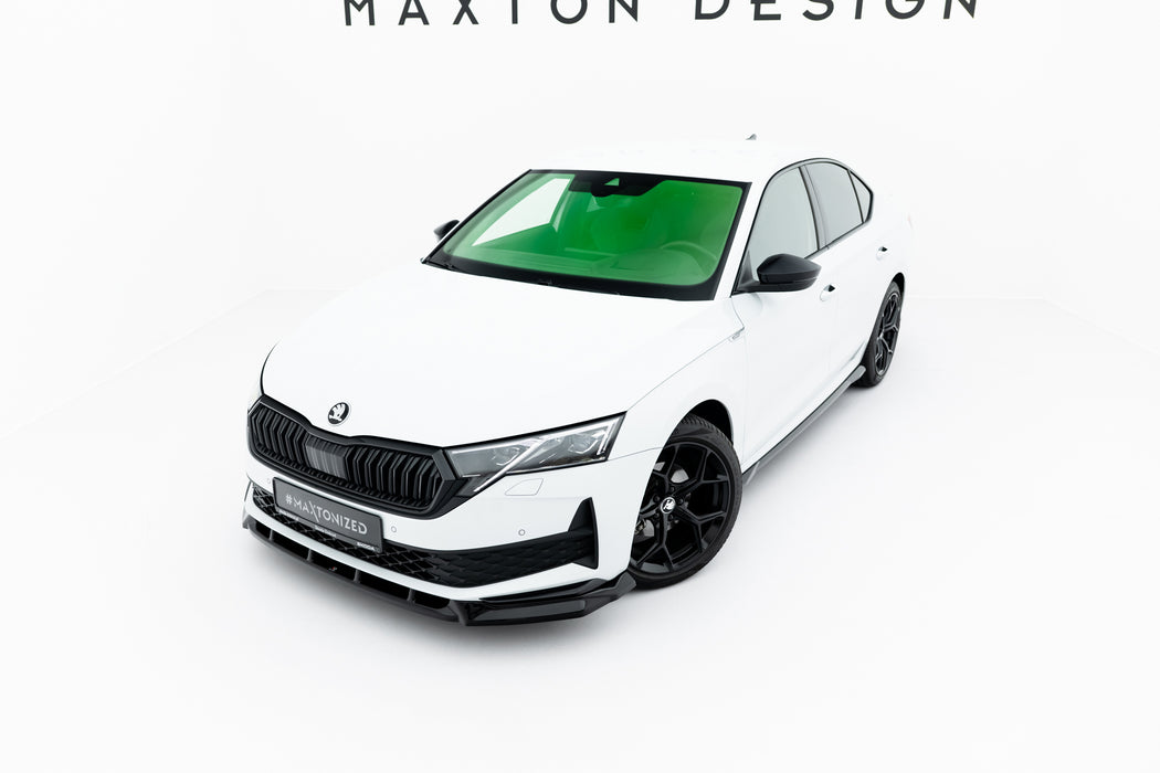 Maxton Design Front Splitter Skoda Octavia Sportline Liftback / Combi Mk4 Facelift