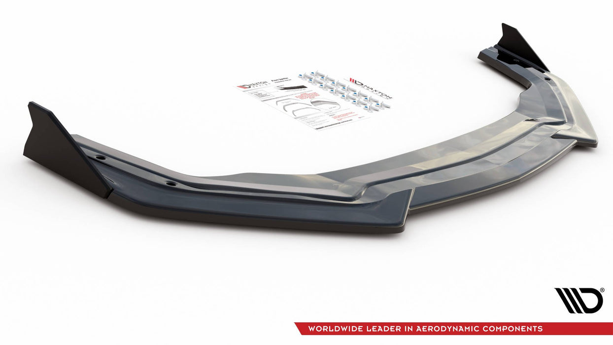 Maxton Design Front Splitter V.1 + Flaps Ford Mustang GT Mk6 Facelift