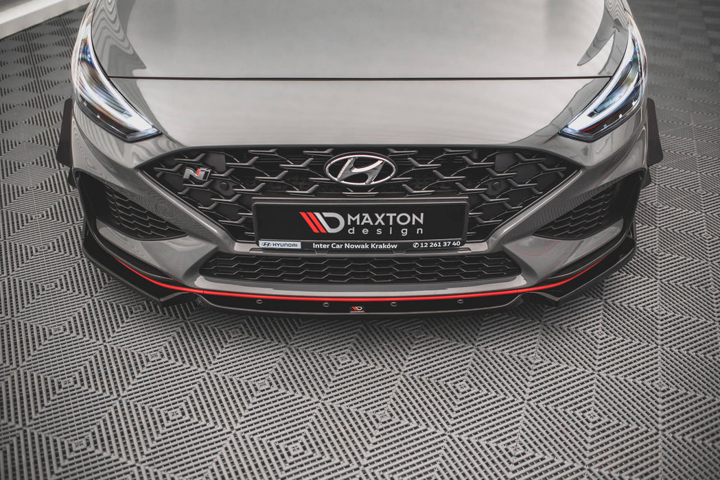 Maxton Design Front Splitter V.1 + Flaps Hyundai I30 N / I30 N-Line Hatchback/Fastback Mk3 Facelift