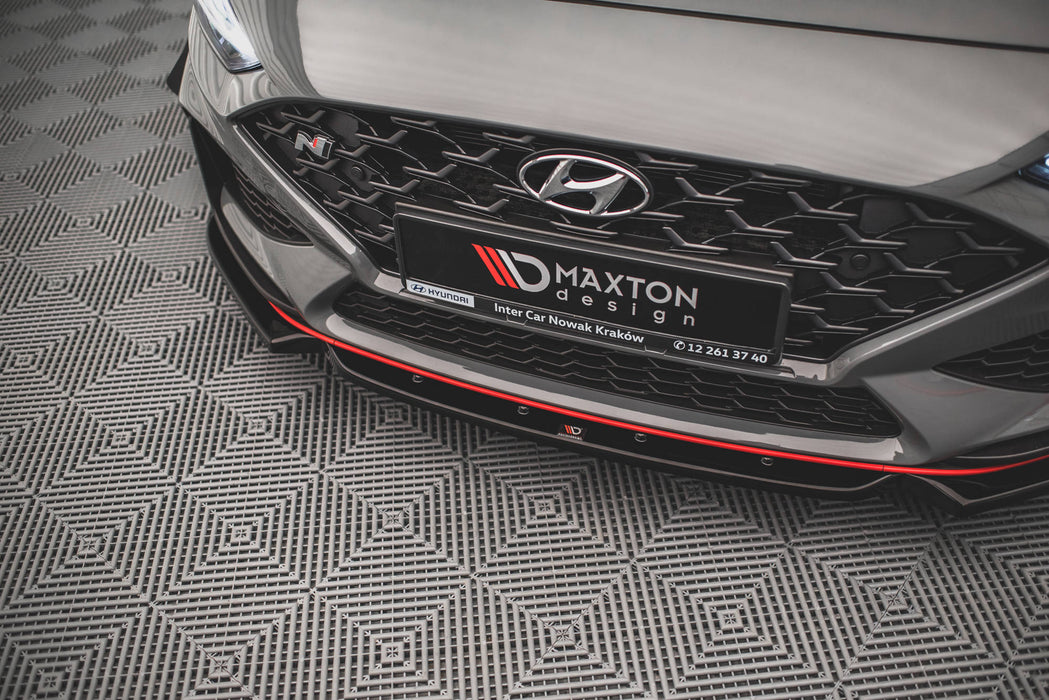 Maxton Design Front Splitter V.1 + Flaps Hyundai I30 N / I30 N-Line Hatchback/Fastback Mk3 Facelift