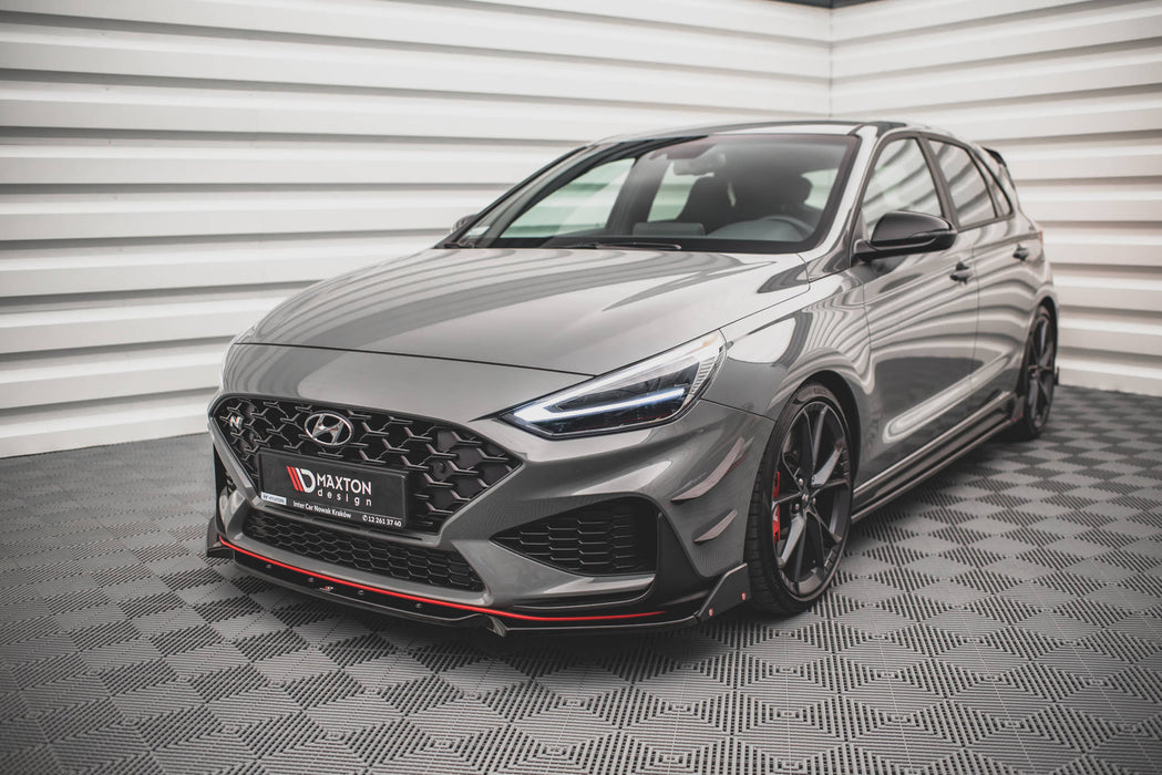 Maxton Design Front Splitter V.1 + Flaps Hyundai I30 N / I30 N-Line Hatchback/Fastback Mk3 Facelift