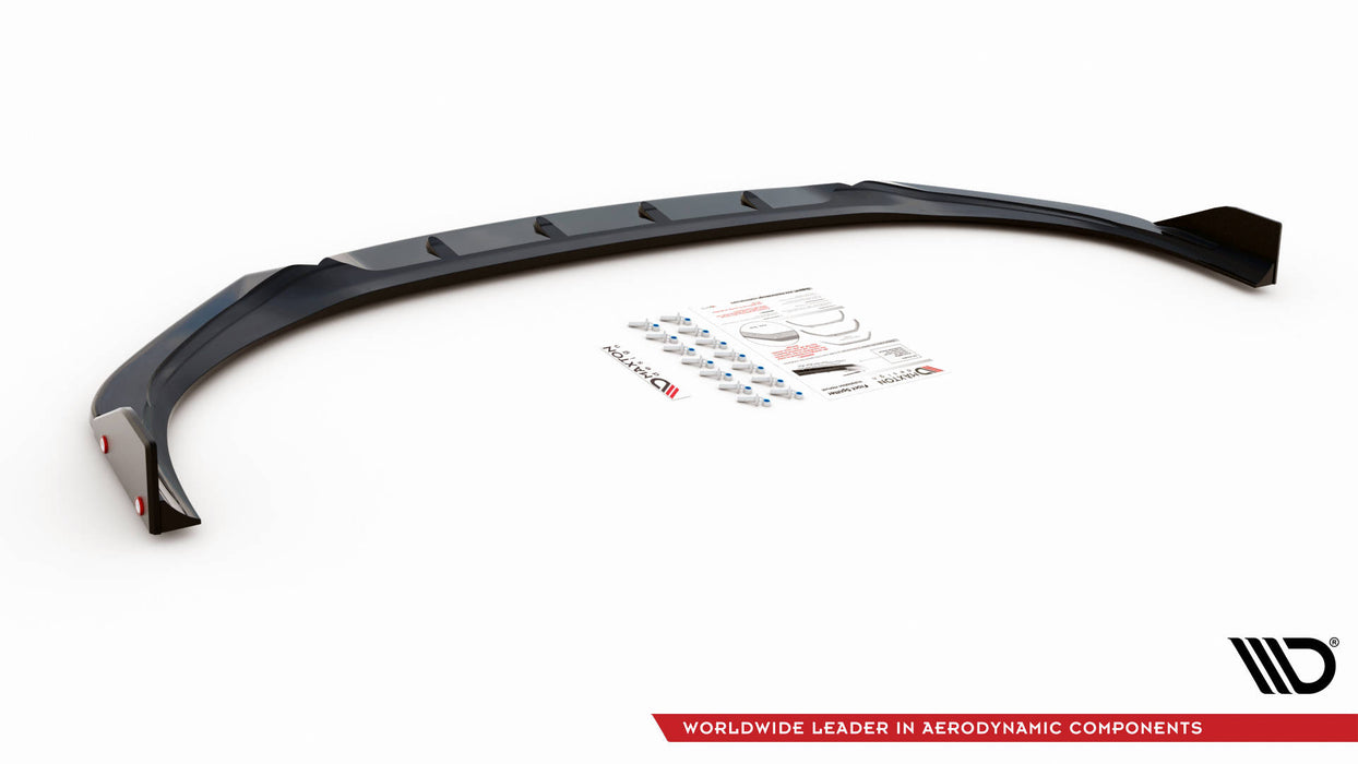 Maxton Design Front Splitter V.1 + Flaps Hyundai I30 N / I30 N-Line Hatchback/Fastback Mk3 Facelift