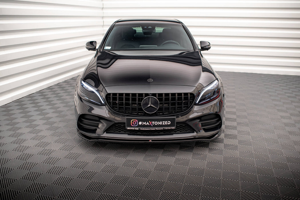 Maxton Design Front Splitter V.1 Mercedes-Benz C AMG Line Sedan / Coupe / Estate W205 / C205 / S205 Facelift
