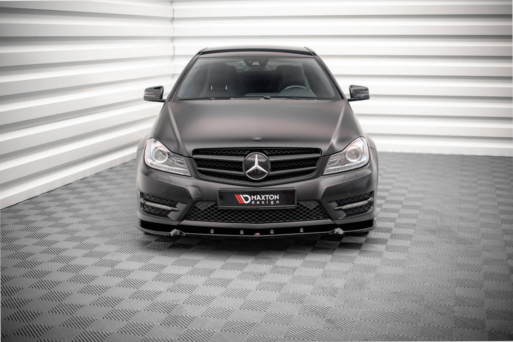 Maxton Design Front Splitter V.1 Mercedes-Benz C Coupe / Sedan / Estate  AMG-Line C204 / W204 Facelift / S204 Facelift