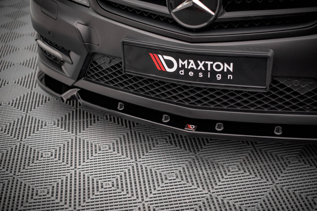 Maxton Design Front Splitter V.1 Mercedes-Benz C Coupe / Sedan / Estate  AMG-Line C204 / W204 Facelift / S204 Facelift