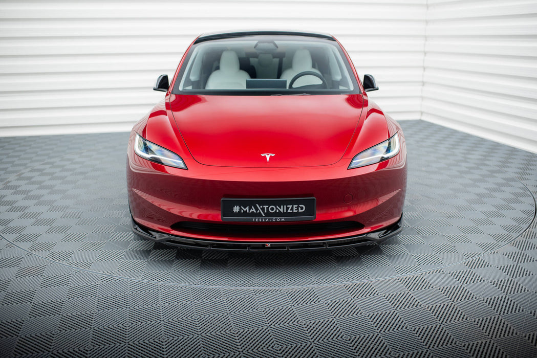 Maxton Design Front Splitter V.1 Tesla Model 3 Project Highland(Facelift)