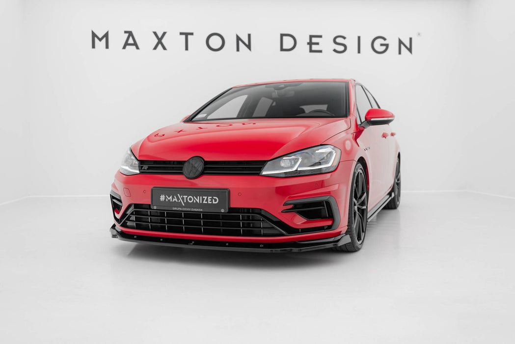 Maxton Design Front Splitter V.1 Volkswagen Golf R / R-Line Mk7 Facelift