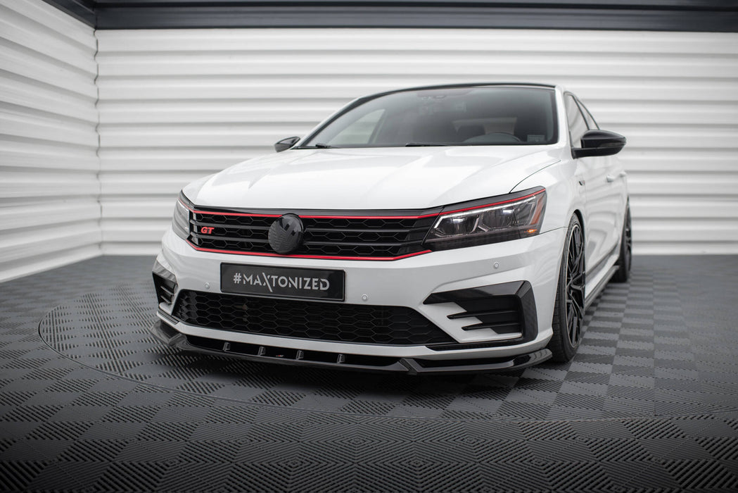 Maxton Design Front Splitter V.1 Volkswagen Passat GT B8 Facelift USA