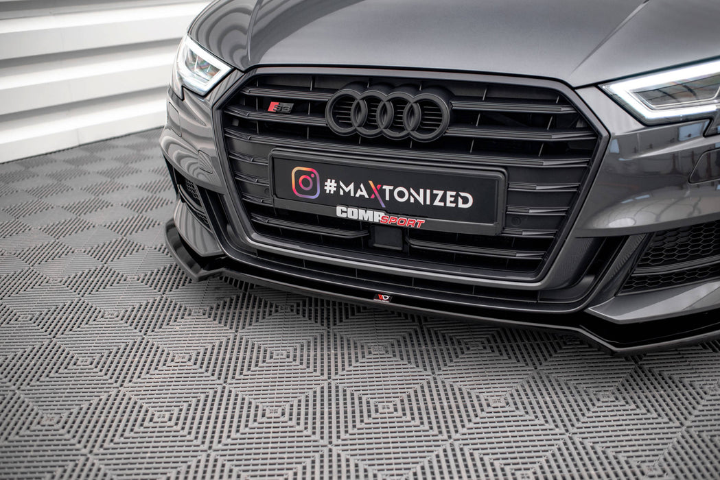 Maxton Design Front Splitter V.2 Audi S3 / A3 S-Line Sportback 8V Facelift