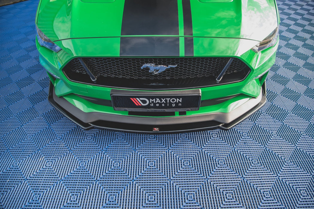 Maxton Design Front Splitter V.2 + Flaps Ford Mustang GT Mk6 Facelift