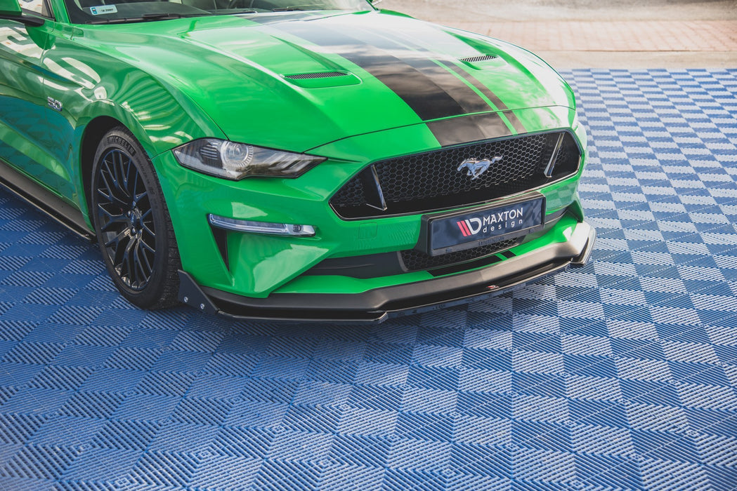 Maxton Design Front Splitter V.2 + Flaps Ford Mustang GT Mk6 Facelift