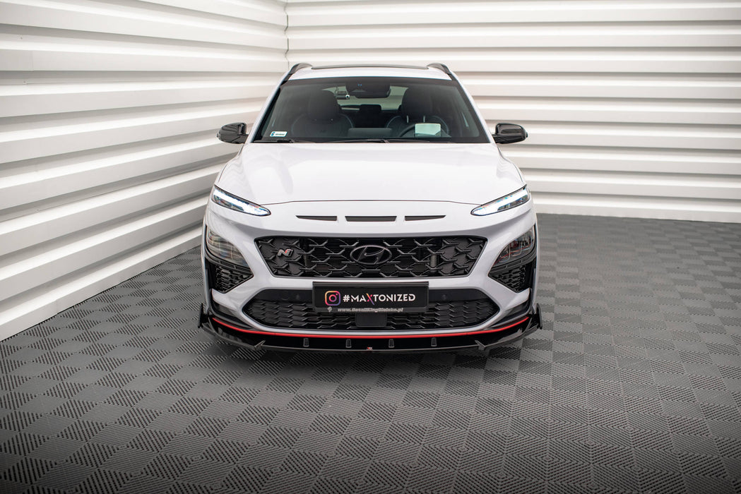 Maxton Design Front Splitter V.2 + Flaps Hyundai Kona N Mk1