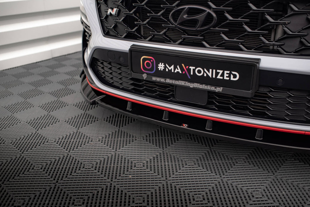 Maxton Design Front Splitter V.2 + Flaps Hyundai Kona N Mk1