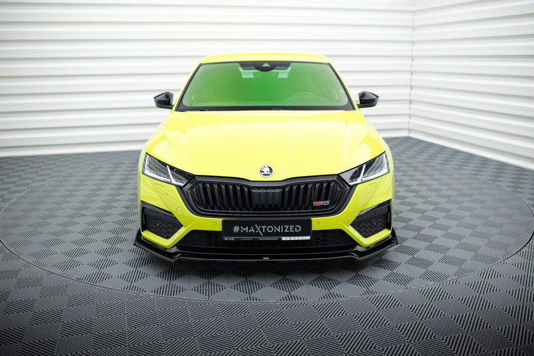 Maxton Design Front Splitter V.2 + Flaps Skoda Octavia RS Mk4