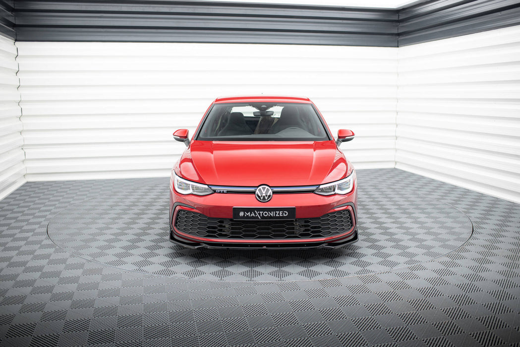 Maxton Design Front Splitter V.2 + Flaps Volkswagen Golf GTI / GTE / GTD / R-Line Mk8