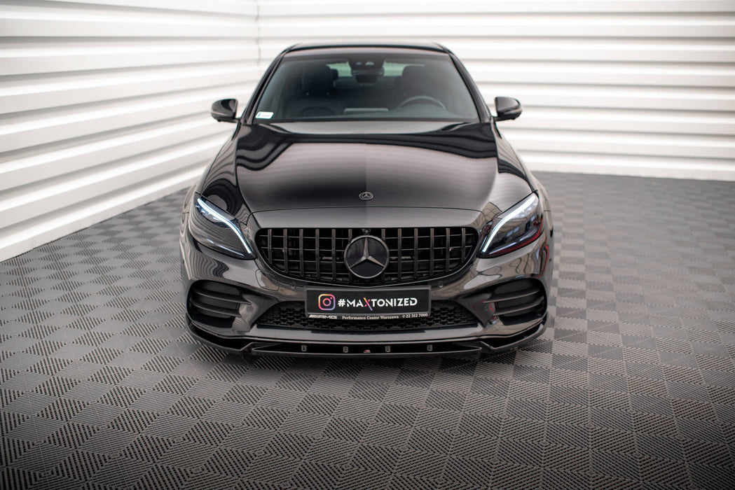 Maxton Design Front Splitter V.2 Mercedes-Benz C AMG Line Sedan / Coupe / Estate W205 / C205 / S205 Facelift