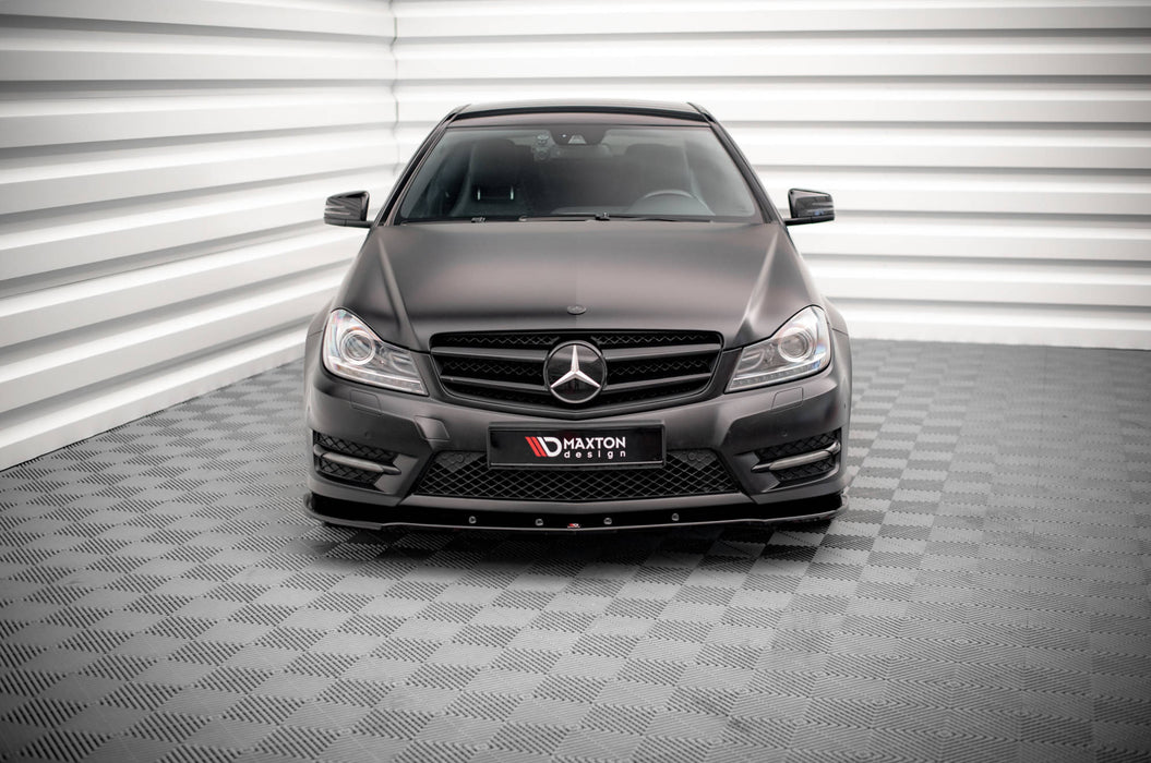Maxton Design Front Splitter V.2 Mercedes-Benz C Coupe / Sedan / Estate  AMG-Line C204 / W204 Facelift / S204 Facelift