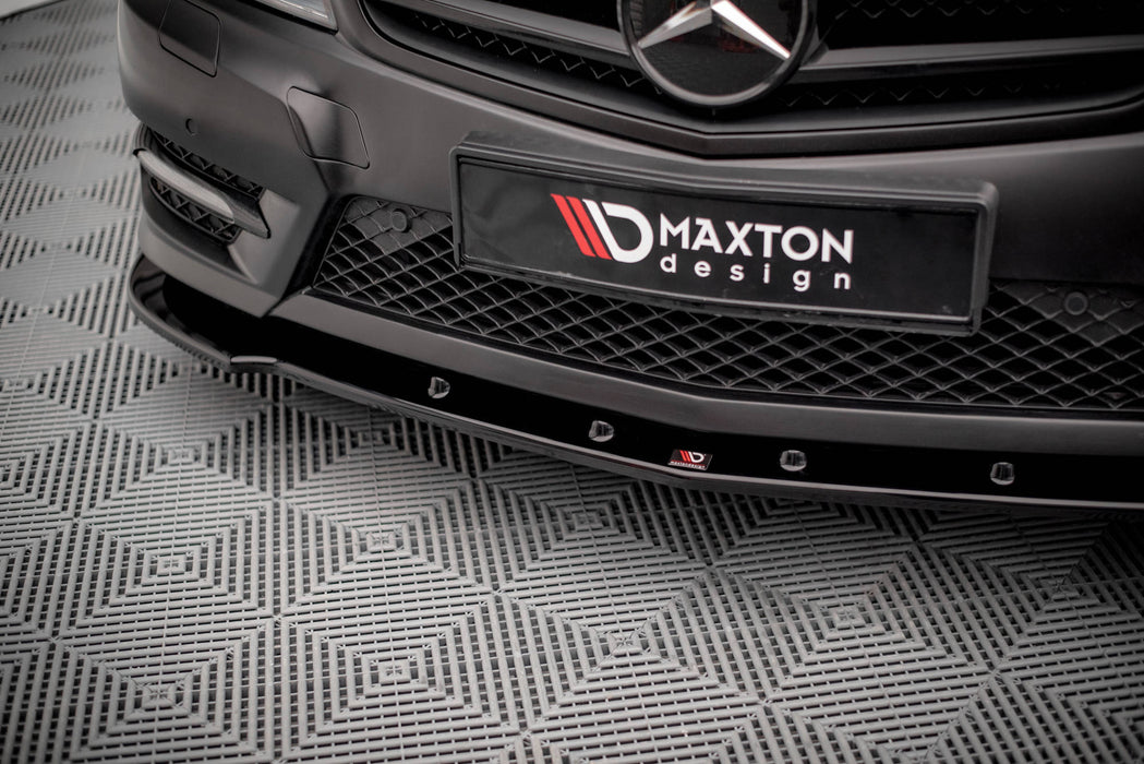 Maxton Design Front Splitter V.2 Mercedes-Benz C Coupe / Sedan / Estate  AMG-Line C204 / W204 Facelift / S204 Facelift