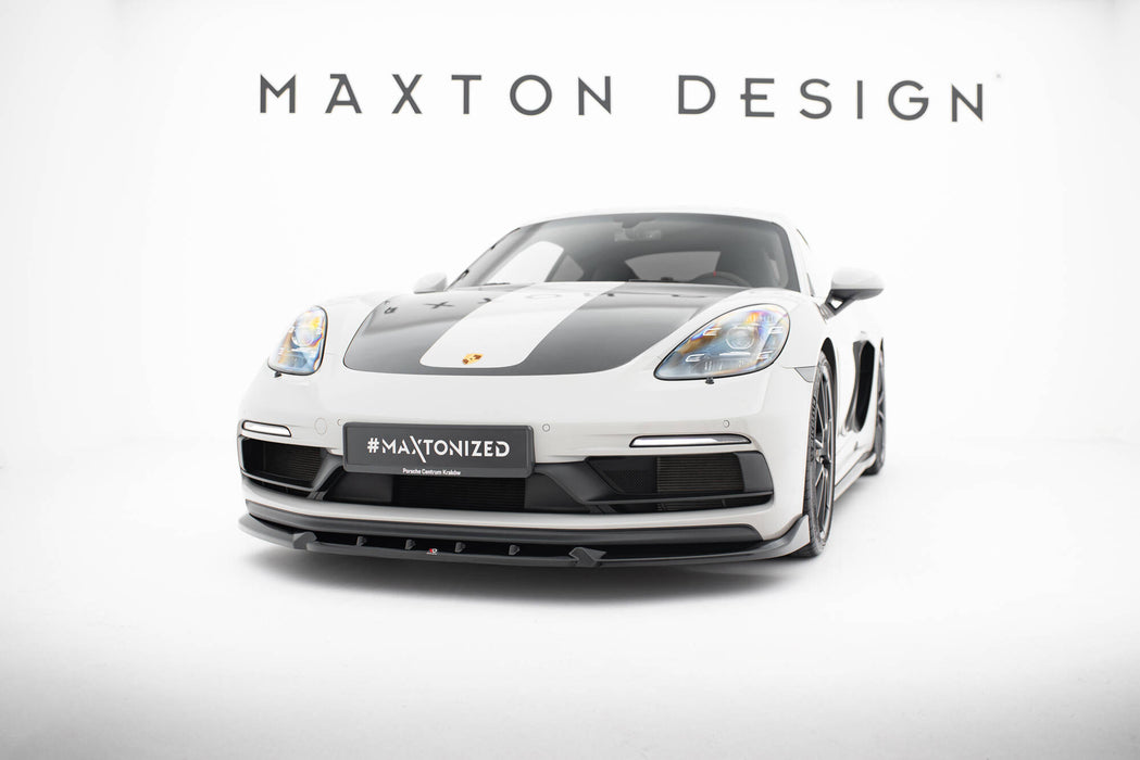 Maxton Design Front Splitter  V.2 Porsche 718 Cayman GTS 982c