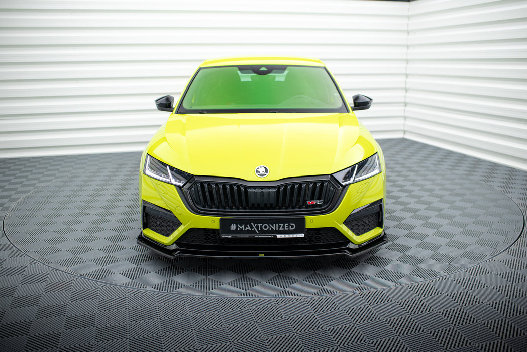 Maxton Design Front Splitter V.2 Skoda Octavia RS Mk4