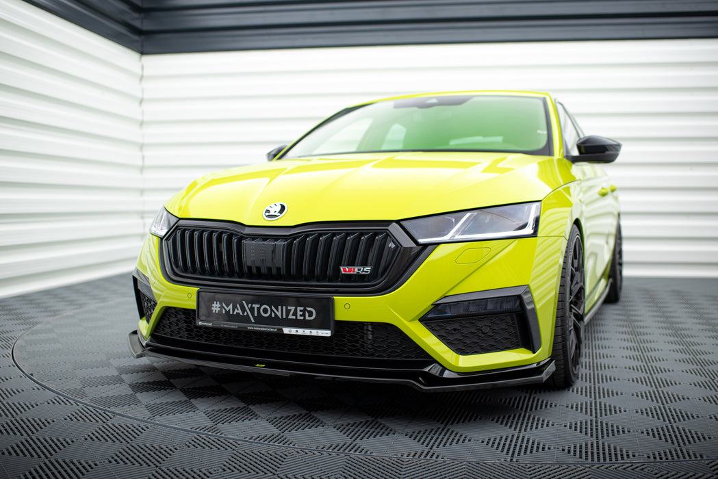 Maxton Design Front Splitter V.2 Skoda Octavia RS Mk4