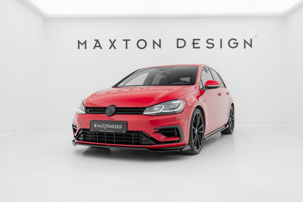 Maxton Design Front Splitter V.2 Volkswagen Golf R / R-Line Mk7 Facelift