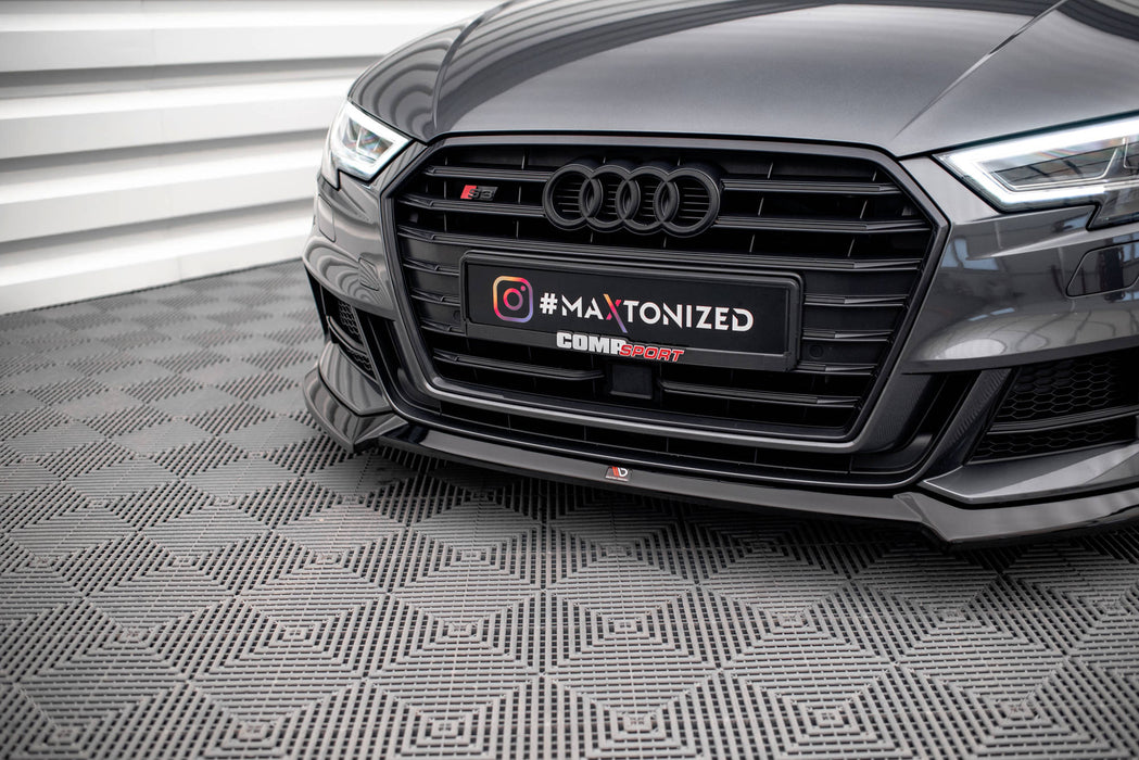 Maxton Design Front Splitter V.3 Audi S3 / A3 S-Line Sportback 8V Facelift