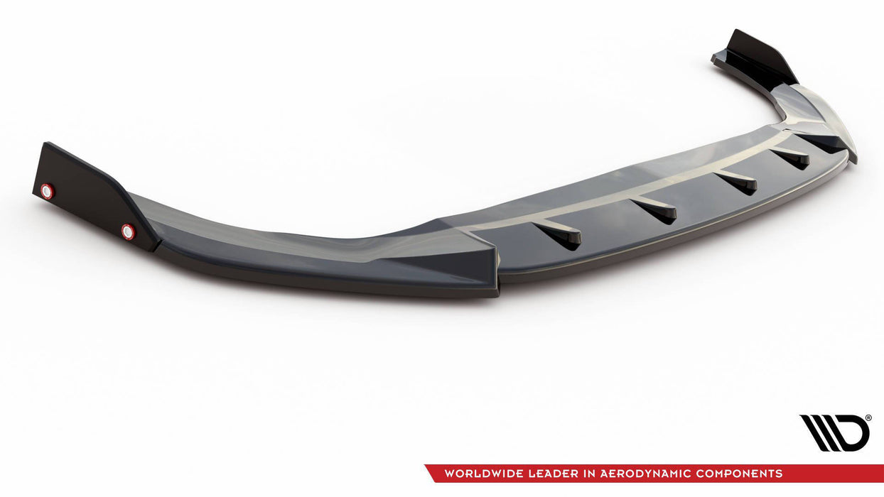 Maxton Design Front Splitter V.3 + Flaps Volkswagen Golf GTI / GTE / GTD / R-Line Mk8