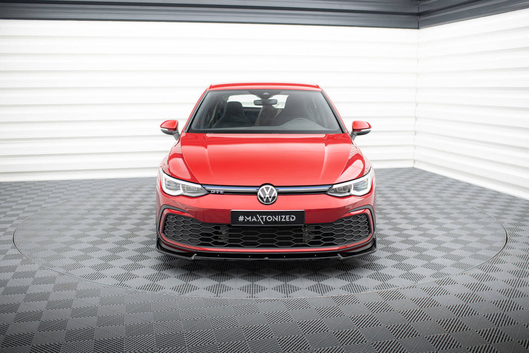 Maxton Design Front Splitter V.3 + Flaps Volkswagen Golf GTI / GTE / GTD / R-Line Mk8