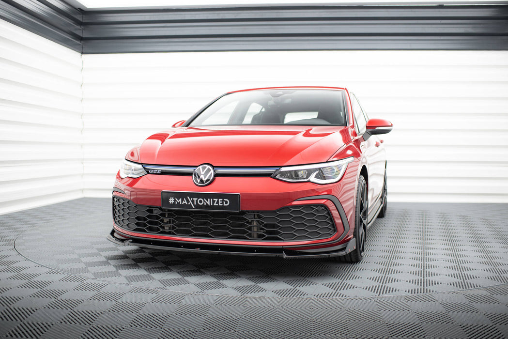 Maxton Design Front Splitter V.3 + Flaps Volkswagen Golf GTI / GTE / GTD / R-Line Mk8