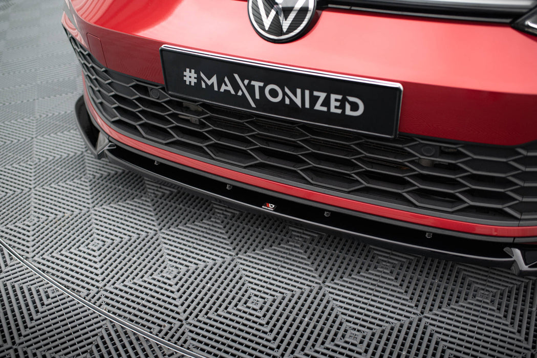 Maxton Design Front Splitter V.3 + Flaps Volkswagen Golf GTI / GTE / GTD / R-Line Mk8