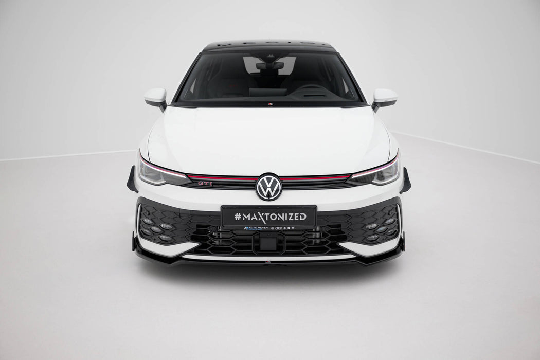 Maxton Design Front Splitter V.3 + Flaps Volkswagen Golf GTI / GTE / R-Line Mk8 Facelift