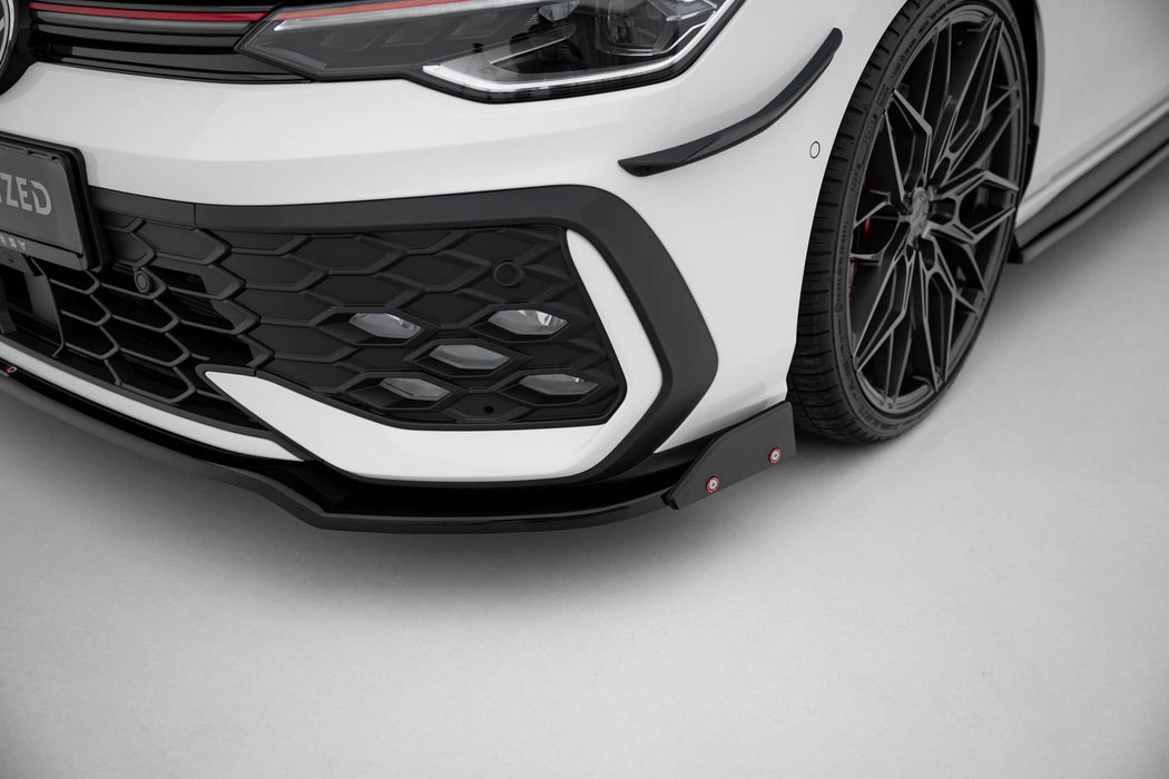 Maxton Design Front Splitter V.3 + Flaps Volkswagen Golf GTI / GTE / R-Line Mk8 Facelift