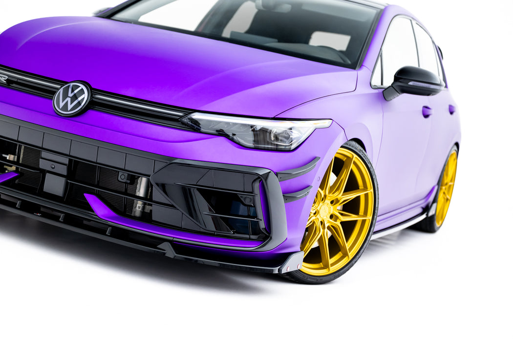 Maxton Design Front Splitter V.3 + Flaps Volkswagen Golf R Mk8 Facelift