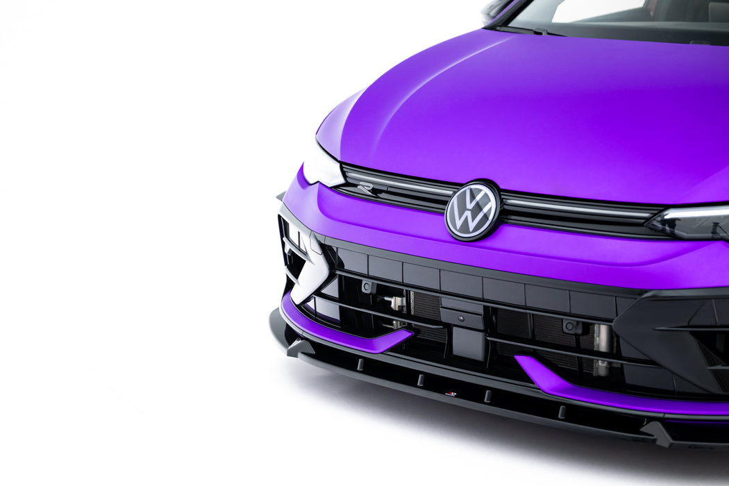 Maxton Design Front Splitter V.3 + Flaps Volkswagen Golf R Mk8 Facelift