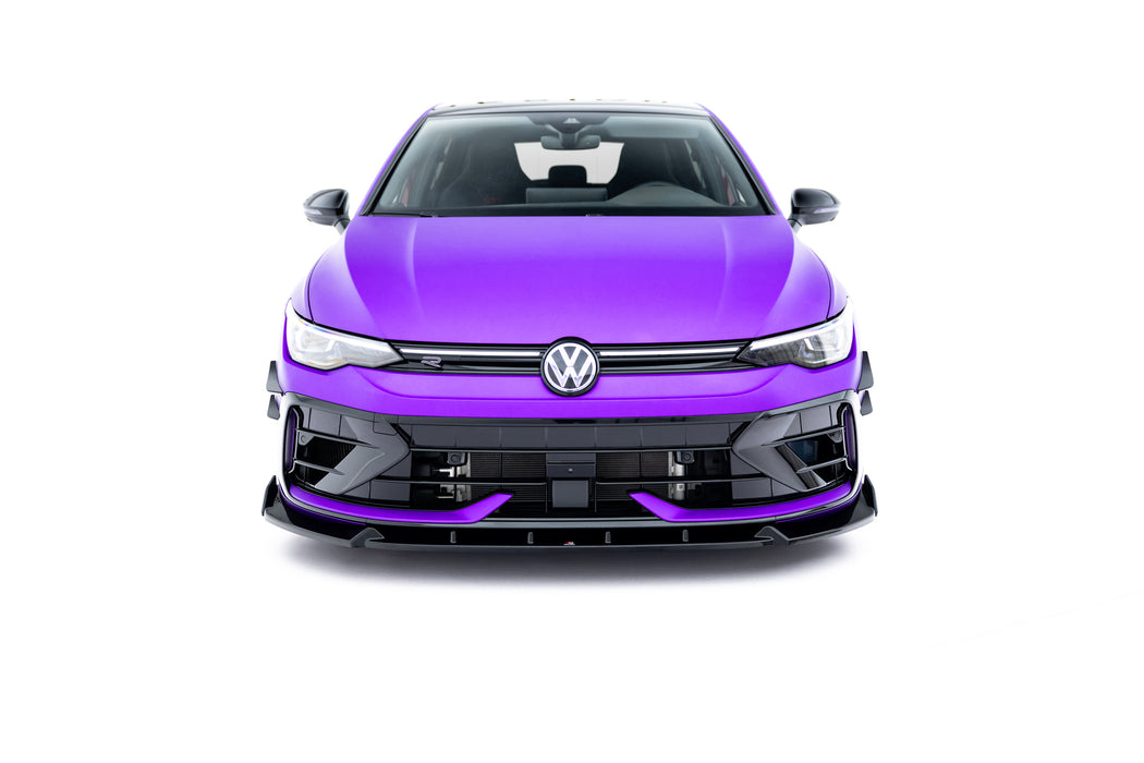 Maxton Design Front Splitter V.3 + Flaps Volkswagen Golf R Mk8 Facelift