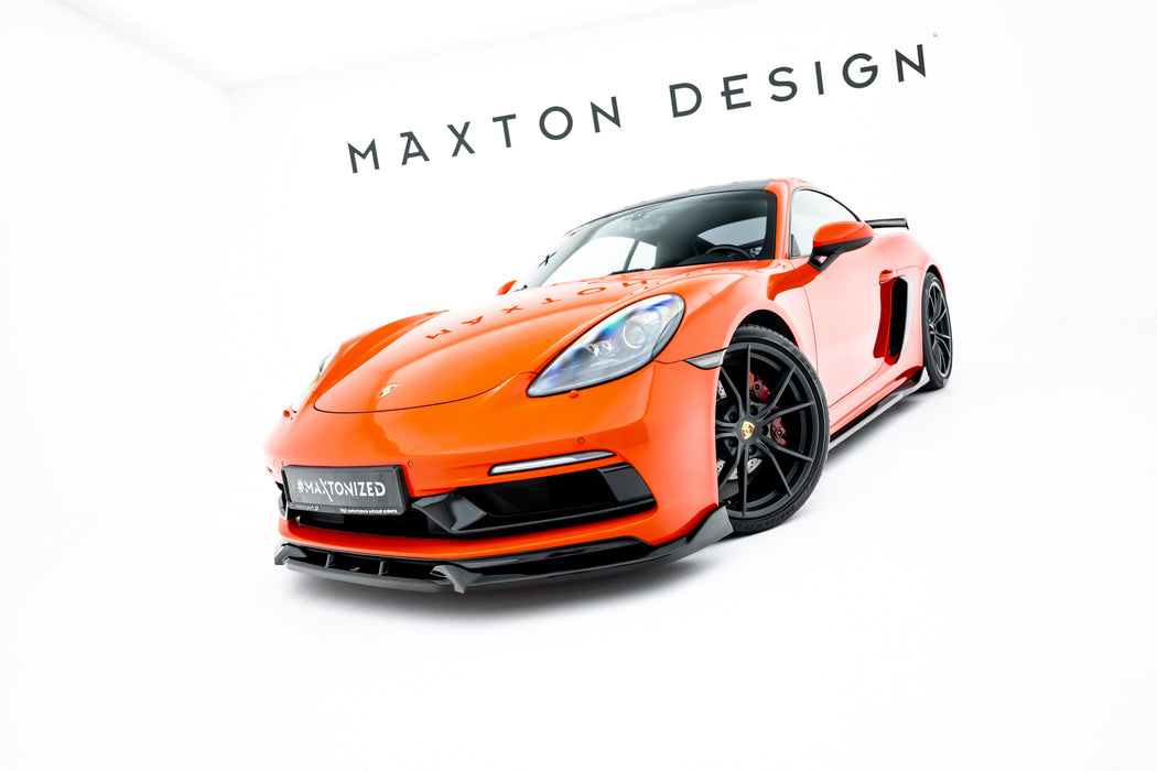 Maxton Design Front Splitter  V.3 Porsche 718 Cayman GTS 982c