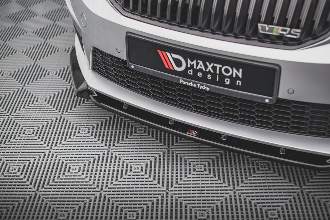 Maxton Design Front Splitter V.3 Skoda Octavia RS Mk3