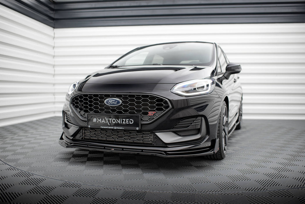Maxton Design Front Splitter V.4 + Flaps Ford Fiesta ST / ST-line Mk8 Facelift