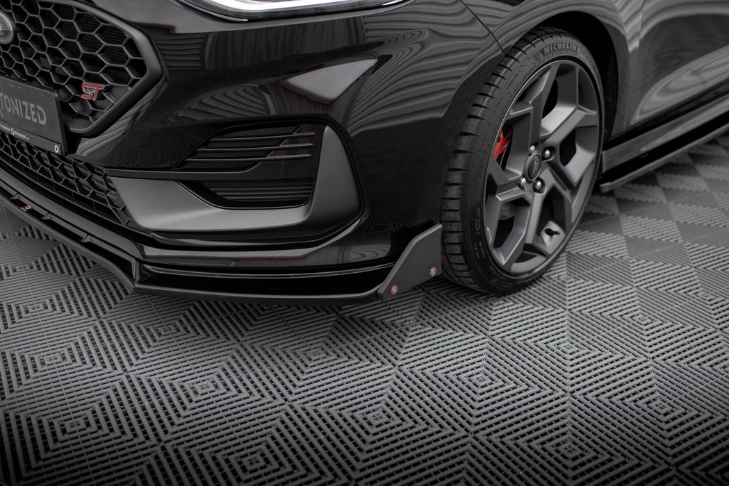Maxton Design Front Splitter V.4 + Flaps Ford Fiesta ST / ST-line Mk8 Facelift