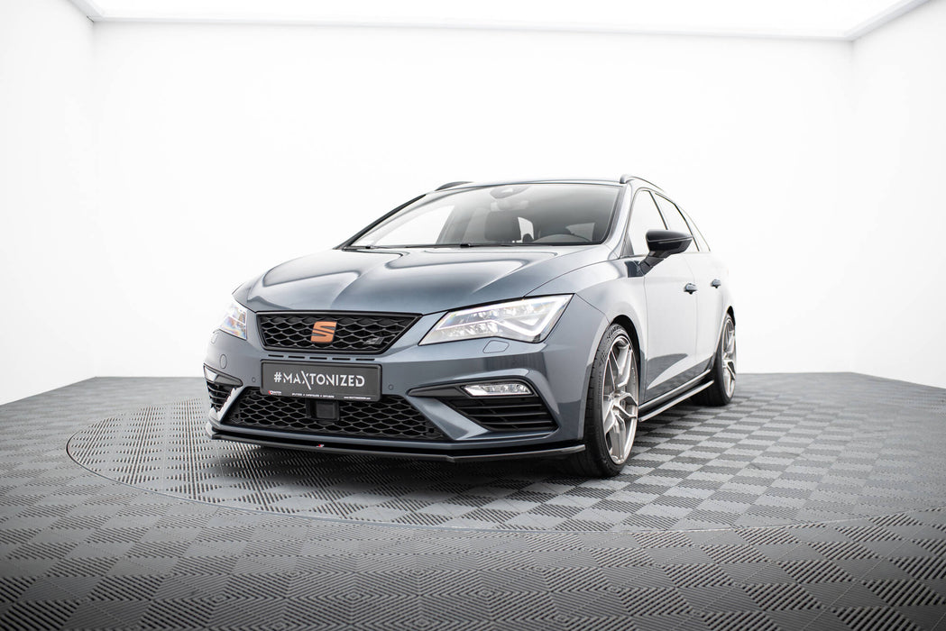 Maxton Design Front Splitter V.4 Seat Leon Cupra / FR Mk3 FL
