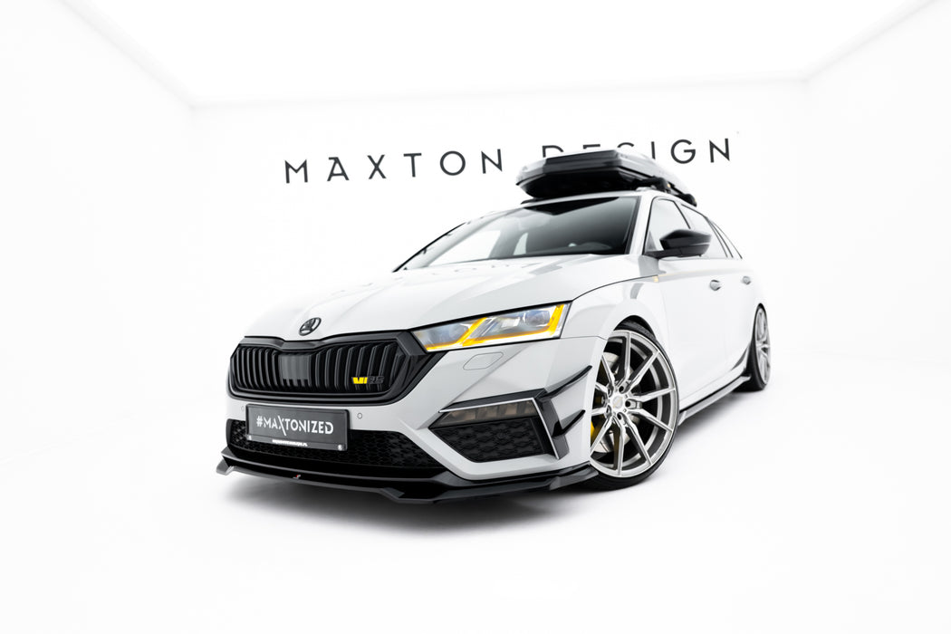 Maxton Design Front Splitter V.4 Skoda Octavia RS Mk4