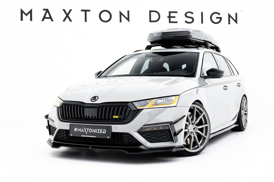 Maxton Design Front Splitter V.4 Skoda Octavia RS Mk4