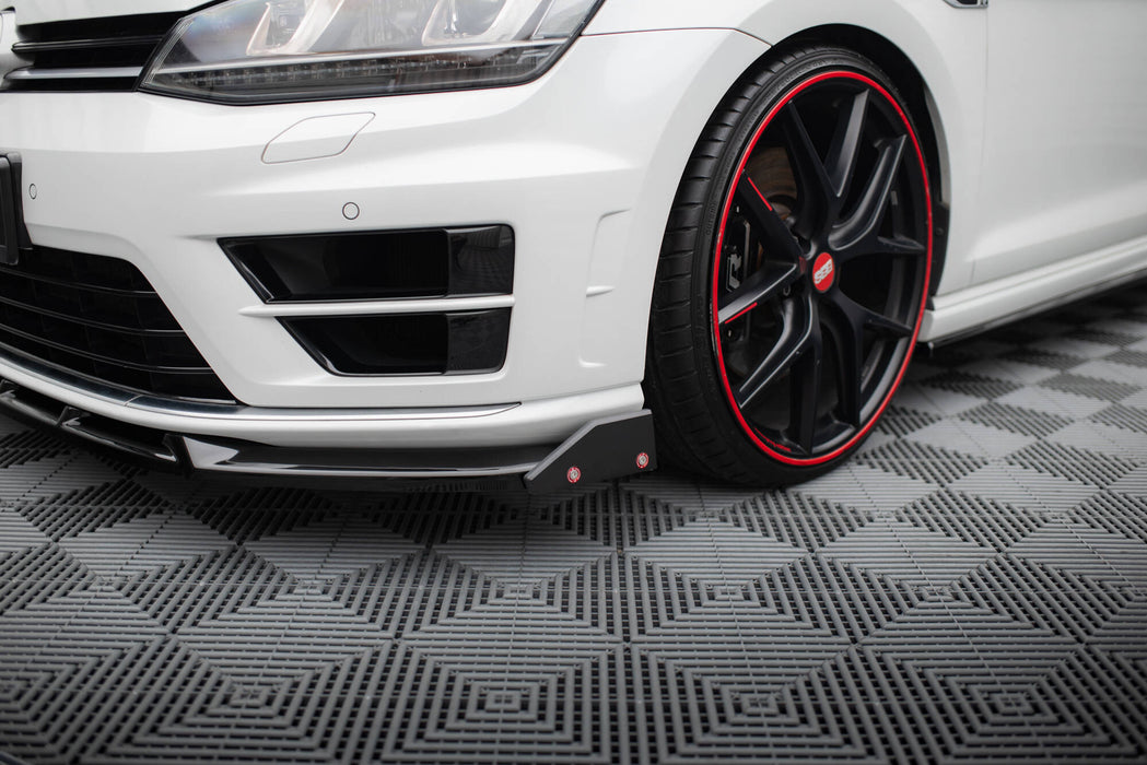 Maxton Design Front Splitter V.5 + Flaps Volkswagen Golf R / R-Line Mk7