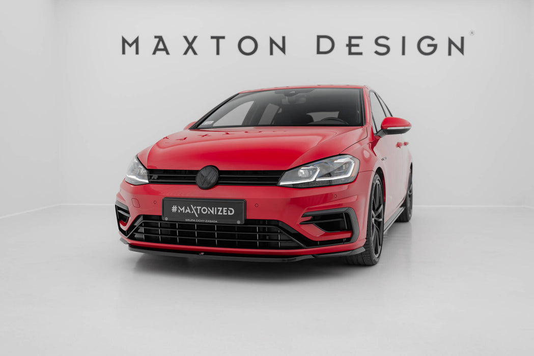 Maxton Design Front Splitter V.5 Volkswagen Golf R / R-Line Mk7 Facelift